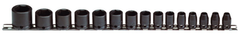 Proto® 3/8" Drive 15 Piece Impact Socket Set - 6 Point - Strong Tooling