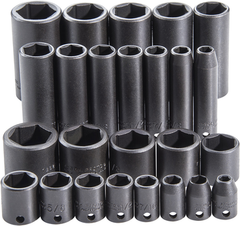 Proto® 3/8" Drive 25 Piece Impact Socket Set - 6 Point - Strong Tooling