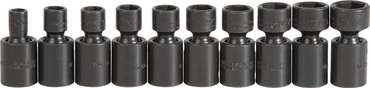 Proto® 3/8" Drive 10 Piece Metric Universal Impact Socket Set - 6 Point - Strong Tooling