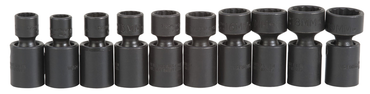 Proto® 3/8" Drive 10 Piece Metric Universal Impact Socket Set - 12 Point - Strong Tooling