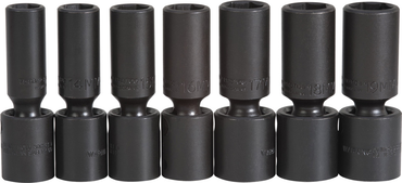 Proto® 1/2" Drive 7 Piece Deep Metric Universal Impact Socket Set - 6 Point - Strong Tooling