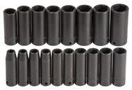 Proto® 1/2" Drive 18 Piece Deep Impact Socket Set - 6 Point - Strong Tooling