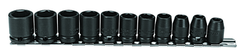 Proto® 3/8" Drive 11 Piece Metric Impact Socket Set - 6 Point - Strong Tooling