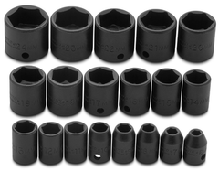 Proto® 3/8" Drive 19 Piece Metric Impact Socket Set - 6 Point - Strong Tooling