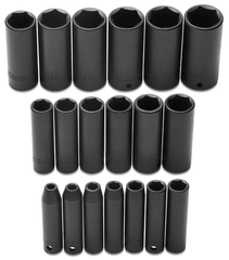 Proto® 3/8" Drive 19 Piece Metric Deep Impact Socket Set - 6 Point - Strong Tooling