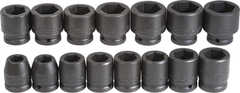 Proto® 3/4" Drive 15 Piece Impact Socket Set - 6 Point - Strong Tooling