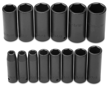 Proto® 1/2" Drive 15 Piece Deep Impact Socket Set - 6 Point - Strong Tooling