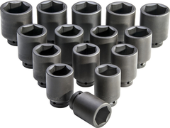 Proto® 1" Drive 15 Piece Deep Impact Socket Set - 6 Point - Strong Tooling