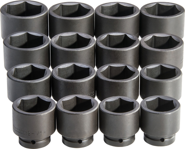 Proto® 1" Drive 16 Piece Impact Socket Set - 6 Point - Strong Tooling