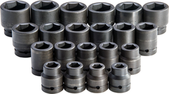 Proto® 1" Drive 21 Piece Impact Socket Set - 6 Point - Strong Tooling