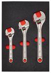 Proto® Foamed 3 Piece Adjustable Wrench Set -Satin - Strong Tooling