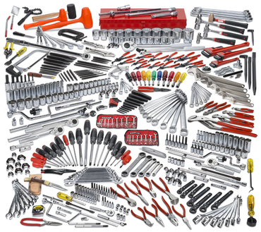 Proto® 453 Piece Intermediate Tool Set With Roller Cabinet J442742-8RD and Top Chest J442719-12RD-D - Strong Tooling