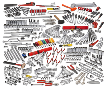 Proto® 497 Piece Master Technician Maintenance Tool Set With Roller Cabinet J453441-8RD and Top Chest J453427-6RD - Strong Tooling