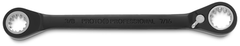 Proto® Black Chrome Double Box Reversible Ratcheting Wrench 3/8" x 7/16" - Spline - Strong Tooling