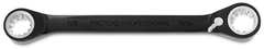 Proto® Black Chrome Double Box Reversible Ratcheting Wrench 1/2" x 9/16" - Spline - Strong Tooling