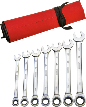 Proto® 7 Piece Full Polish Metric Ratcheting Wrench Set - 12 Point - Strong Tooling