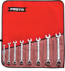 Proto® 8 Piece Full Polish Metric Ratcheting Wrench Set - 12 Point - Strong Tooling