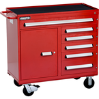 Proto® 460 Series 45" Workstation - 6 Drawer & 1 Shelf, Red - Strong Tooling