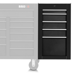 Proto® 550S Side Cabinet - 5 Drawer, Dual Black - Strong Tooling