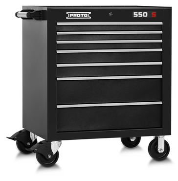 Proto® 550S 34" Roller Cabinet - 7 Drawer, Dual Black - Strong Tooling