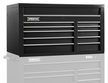 Proto® 550S 50" Top Chest - 10 Drawer, Dual Black - Strong Tooling