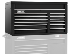 Proto® 550S 50" Top Chest - 12 Drawer, Dual Black - Strong Tooling