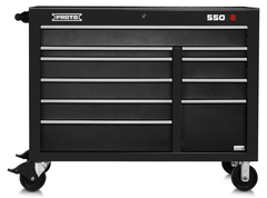 Proto® 550E 50" Power Workstation - 10 Drawer, Dual Black - Strong Tooling