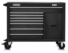 Proto® 550S 50" Workstation - 8 Drawer & 1 Shelf, Dual Black - Strong Tooling