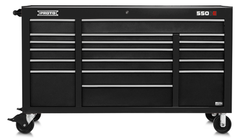 Proto® 550E 67" Power Workstation - 18 Drawer, Dual Black - Strong Tooling