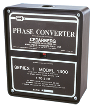 Series 1 Phase Converter - #1100B; 1/4 to 1/2HP - Strong Tooling