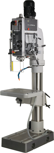 Geared Head Floor Model Drill Press With Mechanical Clutch & Reversing System - Model Number AX40RS - 27'' Swing; 3HP Motor - Strong Tooling