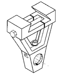 Right Angle Arbor Support for Vertical Milling Machine - Model #HR-OUT-BR-50 - Strong Tooling