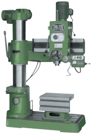 Radial Drill Press - #TPR720A - 29-1/2'' Swing; 2HP, 3PH, 220V Motor - Strong Tooling