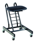 9" - 18" Ergonomic Worker Seat  - Portable on swivel casters - Strong Tooling