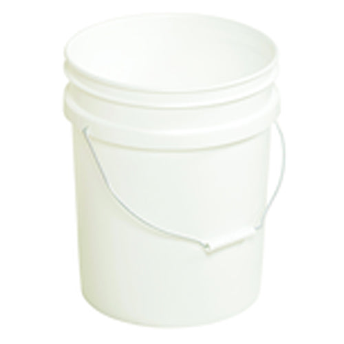 Plastic Pail - Model PAIL54PWS - White - Can be used with liquids up to 190°F - Strong Tooling