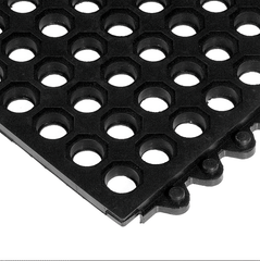 24 / Seven Floor Mat - 3' x 3' x 5/8" ThickÂ (Black Drainage All Purpose) - Strong Tooling
