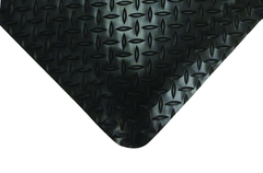 2' x 75' x 11/16" Thick Diamond Comfort Mat - Black - Strong Tooling