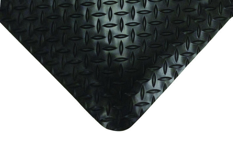 2' x 3' x 9/16" Thick Diamond Comfort Mat - Black - Strong Tooling