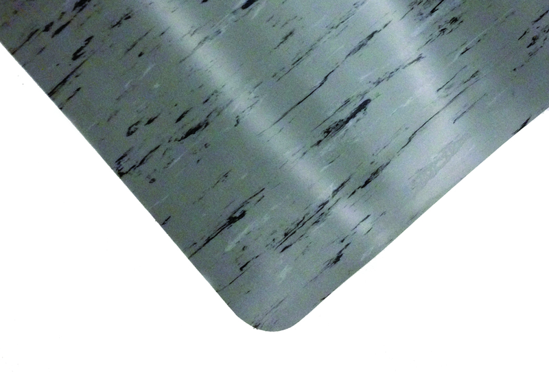 4' x 60' x 1/2" Thick Marble Pattern Mat - Gray/Black/White - Strong Tooling