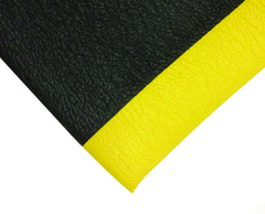 2' x 60' x 11/16" Thick Traction Anti Fatigue Mat - Yellow/Black - Strong Tooling