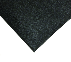 6' x 60' x 3/8" Thick Soft Comfort Mat - Black Pebble Emboss - Strong Tooling