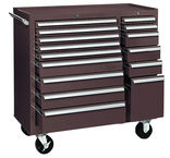 315X 15-Drawer Maintenance Cart - 35'' x 18'' x 39.38'' Brown - Strong Tooling