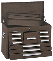 10-Drawer Mechanic's Chest - Model No.360B Brown 18.88H x 12.06D x 26.13''W - Strong Tooling