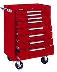 8-Drawer Roller Cabinet w/ball bearing Dwr slides - 39'' x 18'' x 27'' Red - Strong Tooling