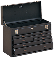 7-Drawer Apprentice Machinists' Chest - Model No.520B Brown 13.63H x 8.5D x 20.13''W - Strong Tooling