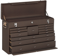 11-Drawer Journeyman Chest - Model No.52611B Brown 18H x 8.5D x 26.75''W - Strong Tooling