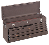 8-Drawer Journeyman Chest - Model No.526B Brown 13.63H x 8.5D x 26.75''W - Strong Tooling