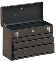 3-Drawer Apprentice Machinists' Chest - Model No.620 Brown 13.63H x 8.5D x 20.13''W - Strong Tooling