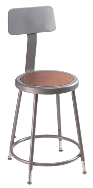 25" - 33" Adjustable Stool With Backrest - Strong Tooling