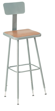 19 - 27" Adjustable Stool With Backrest - Strong Tooling